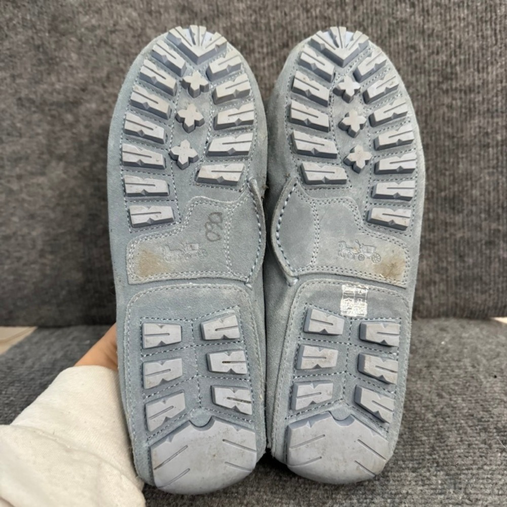 Coach Womens Marley Suede Driving Loafers Light Blue Turnlock Flats Size 10 - Picture 8 of 11